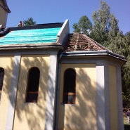 Rekonštrukcia strechy kostola sv. Vavrinca 29. 8. - 16. 10. 2017